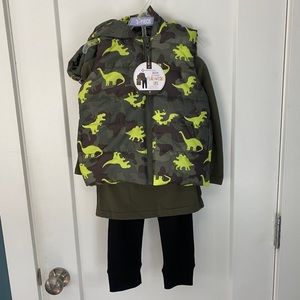 3-piece toddler Dino outfit